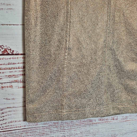 Free People rose gold metallic mini skirt - Picture 5 of 9